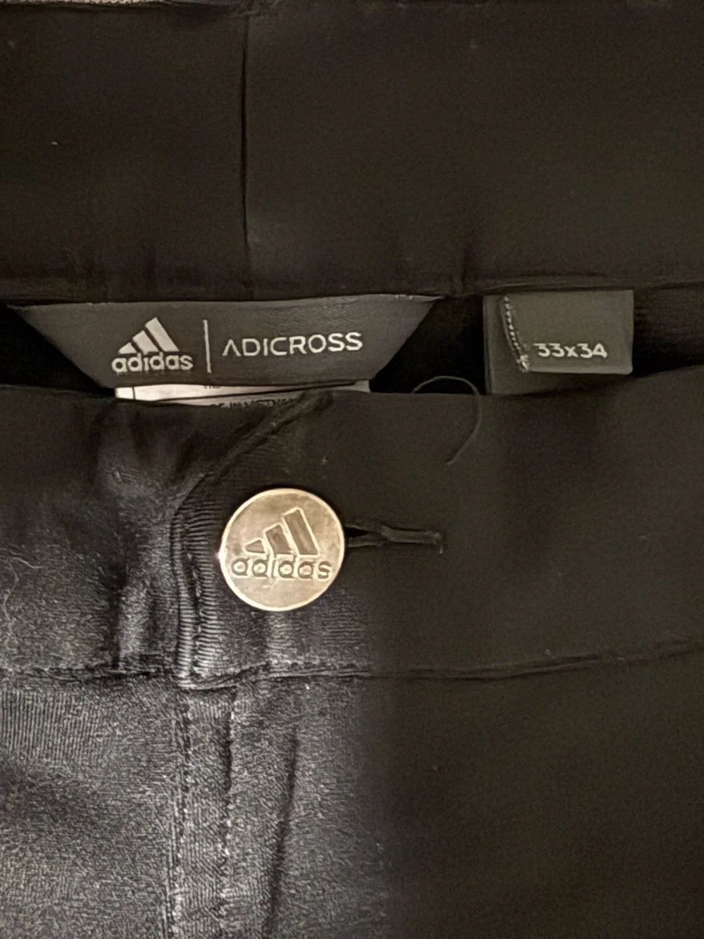 Adidas Adicross Men's Black Golf Cargo Pants Slim Stretch - Waist 33